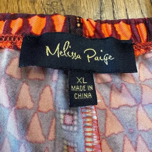 Lot of 4 Womens L/XL Palazzo Pants Boho Tribal Print Elastic Waist Wide Leg - Picture 3 of 12